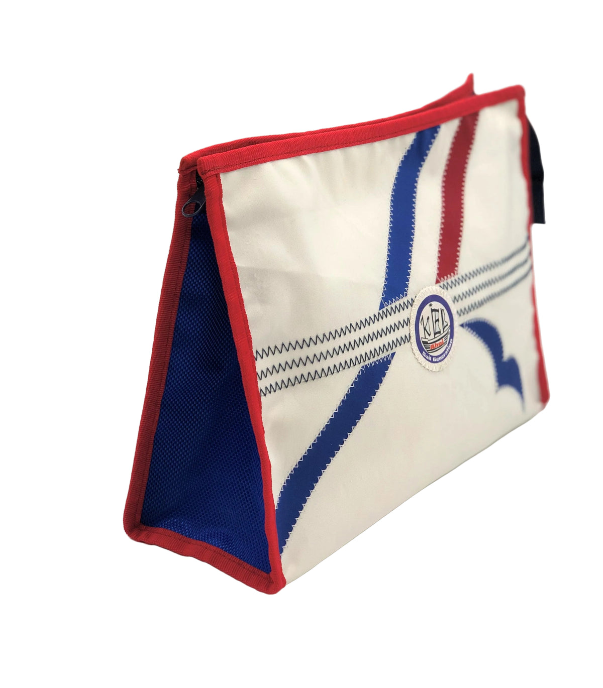 Toiletry Bag L - white, made from recycled sailcloth