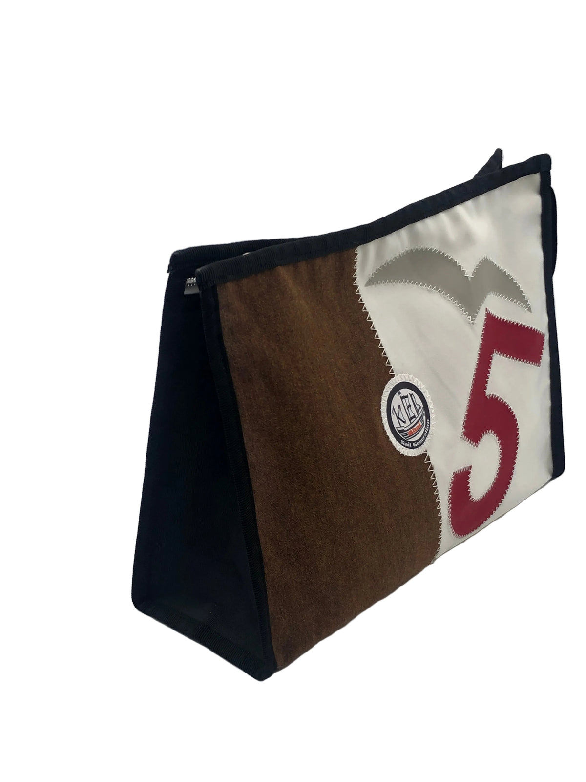 Toiletry Bag L - white, made from recycled sailcloth