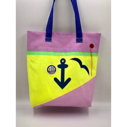 #Shopper Kevlar - Pink/Gelb- Segeltuch